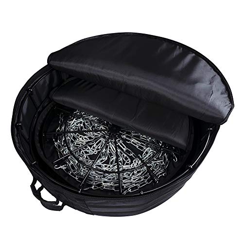 Image of MVP Disc Sports Black Hole Pro HD 24-Chain Portable Disc Golf Basket with Transit Bag