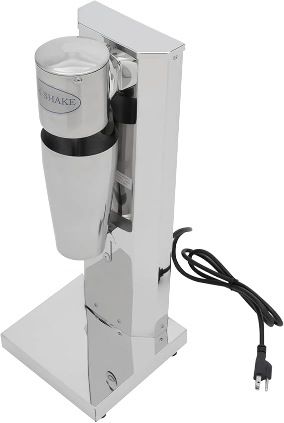 Commercial Milkshake Machine 180W Pure Copper Motor 18000RPM, Dual Gear Drink Mixer with Smart Micro Switch & 22oz Cup, Stainless Steel Milk Tea Blender for Coffee Shops and Restaurants