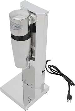 Commercial Milkshake Machine 180W Pure Copper Motor 18000RPM, Dual Gear Drink Mixer with Smart Micro Switch & 22oz Cup, Stainless Steel Milk Tea Blender for Coffee Shops and Restaurants