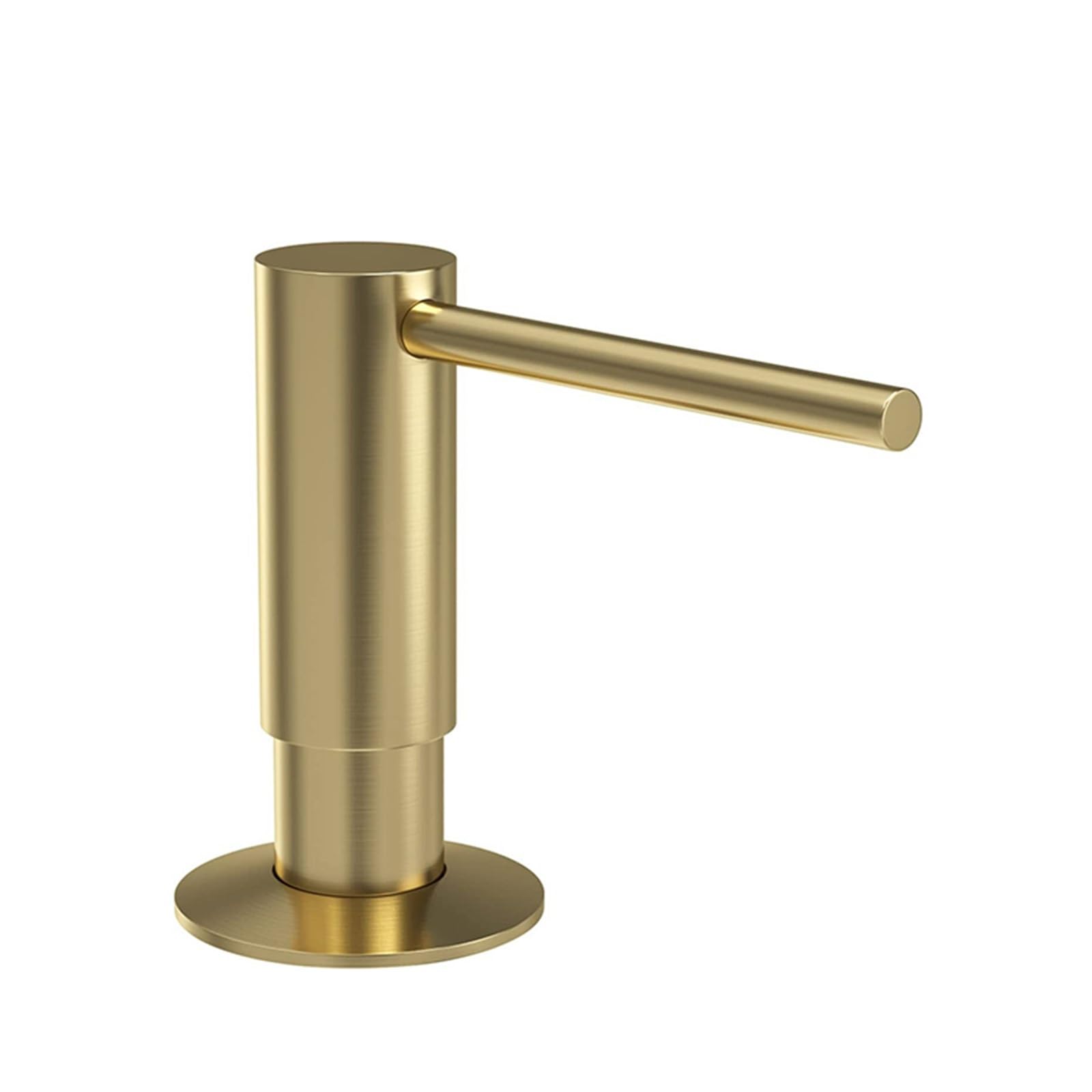 Kitchen Sink Soap Dispenser 500ml Built-in Pump kitchen Liquid Soap Bottle Brass Brushed Nickel Dispenser Kitchen Hand Pressure Sink Counter Liqu(Brushed gold 500ml)