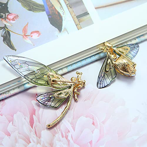 Image of Set of 3 Insect Themed Woman Man Brooch Pin,Crystal Rhinestones Bee Butterfly Dragonfly Brooch Pin Breastpin Jewelry Accessories for Clothes Suit Collar Dress Scarf Decoration Gift