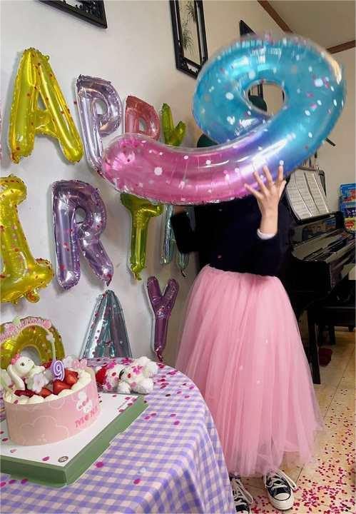 Image of Starry Sky Number 8 Balloon 40 Inch, 8th Birthday Party Decorations, Giant 8 Foil Balloon for Party Supplies