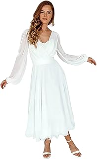 Elegant Short Wedding Dresses for Bride 2025 Engagement Ruffle Bridal Shower Dress for Wedding - Buy now