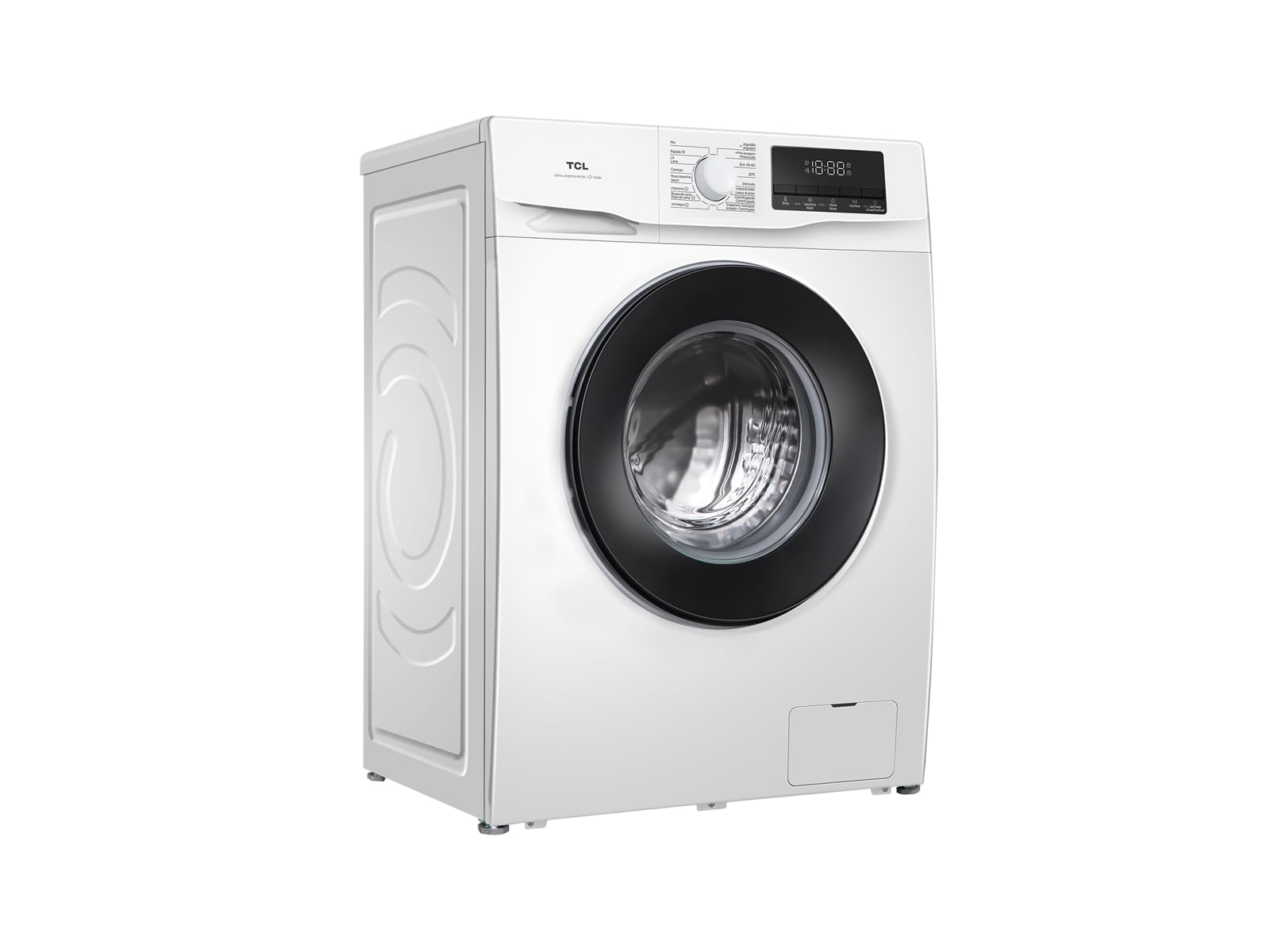 6 kg Lavadora de carga frontal Clase A de 1000 rpm con diseño ultra delgado de 455 mm, motor Inverter BLDC, lavado rápido de 15 min y vapor antibacterias