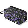 MNSRUU Big Pencil Pen Case, Pencil Bag Cute Doodle Space Aesthetic Pencil Case Organizer Markers Pencil Box Pencil Pouch for Girls Boys Adults