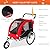 Best Choice Products 2-in-1 Pet Stroller and Trailer, Red, with Hitch, Suspension, Safety Flag, and Reflectors