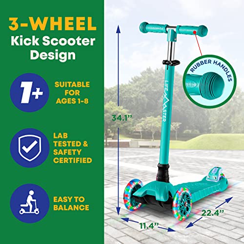 image for Lifemaster Kids Scooter – Children and Toddler 3 Wheel Kick Scooter 