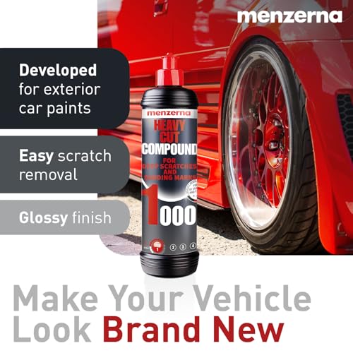 Image of menzerna Deep Scratch Remover Kit I Car polishing Set with Menzerna Heavy Cut 1000 (8oz) and 6 Inch Polishing Pad I Deep Scratch Remover Kit for All Types of Vehicles