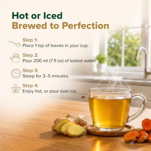Image of VAHDAM Turmeric Ginger Tea (3.53 oz| 50+ Cups) Caffeine Free Herbal Tea