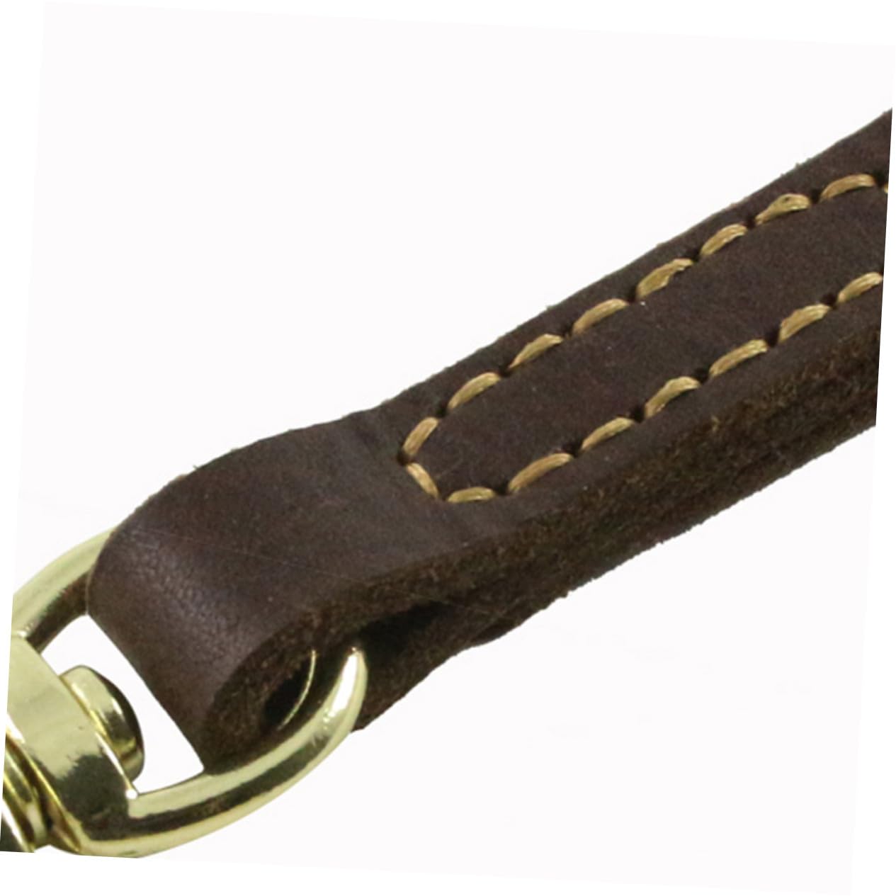 Toyvian Guinzaglio Resistente e Leggero in Pelle di Bovino Doppio per Cani da 120 Cm Passeggiate e Viaggi per Cuccioli