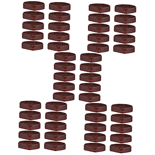 40 anneaux de montre en cuir noir passants de rechange pour bracelet