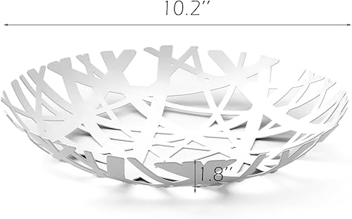 Miniatura 3 de IBWell Cesta de frutas, tazón de acero para frutas o verduras para el hogar, encimeras, cocina, decoración del hogar, aspecto de alta gama