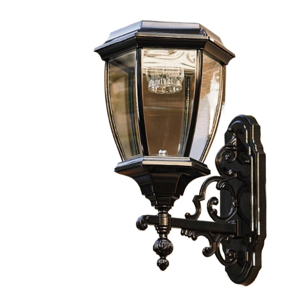 noxozoqm Solar Outdoor Wall Light, Rust-Proof Wall Light Aluminum Metal Exterior Waterproof Wall Light Fixture Community