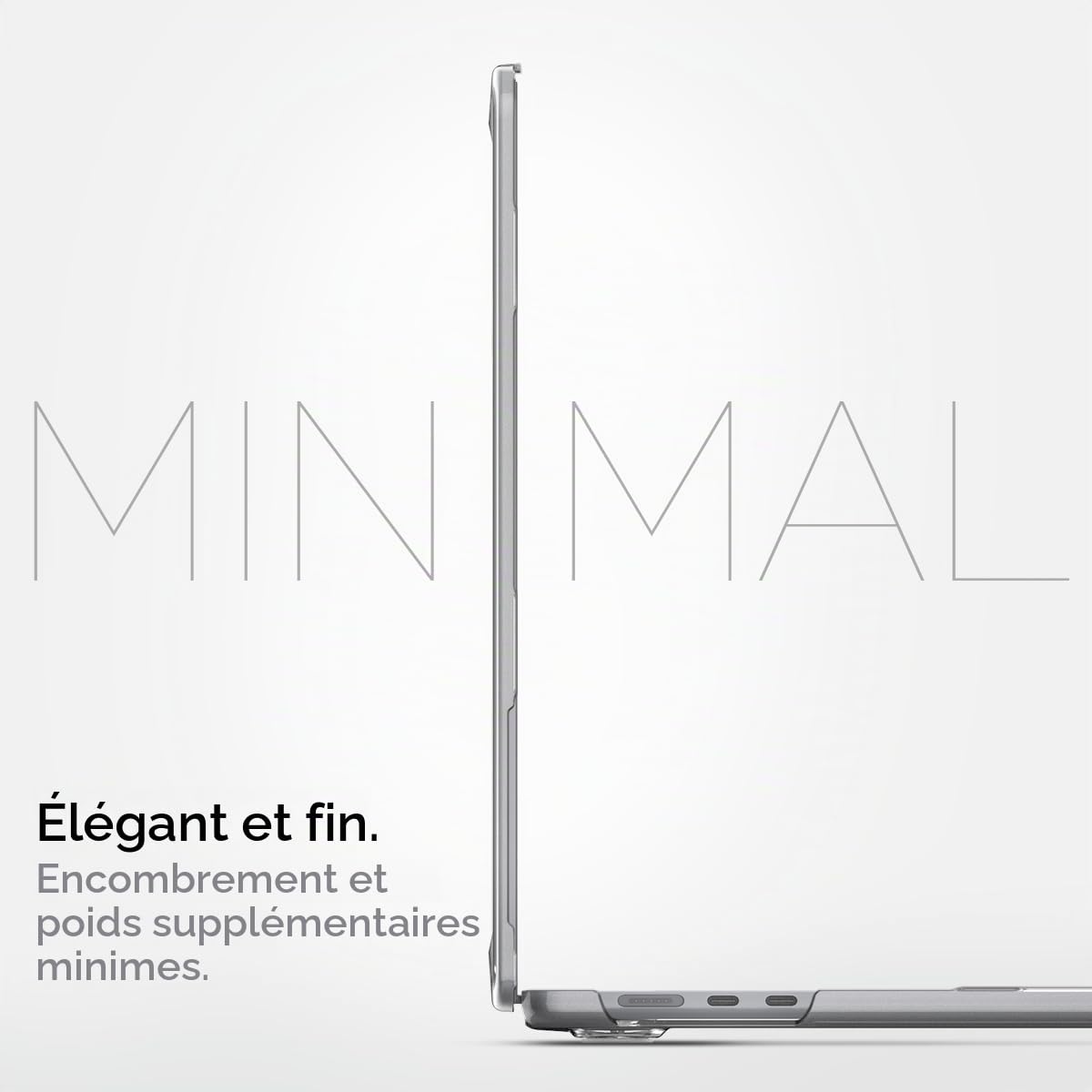 Spigen Thin Fit Coque Compatible avec MacBook Air 15 Pouces M5 (2026), M4/M3/M2 (2025-2022) Protection Rigide - Transparent