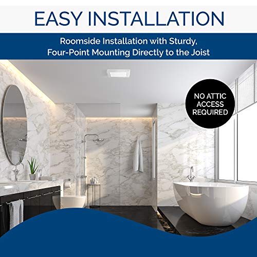 Image of Broan-NuTone AER110LTK Energy Star Certified Bath Fan, Medium, White, Brushed Bronze, Brushed Nickel