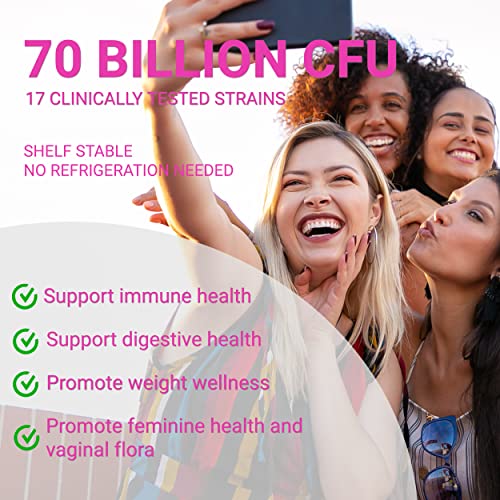 Image of UpNourish Probiotics, Caviar Collagen with Prebiotics for Women's Digestive, Skin Radiance, and Feminine Health with Cranberry Extract & D-Mannose, 30 Fast-melt Packets