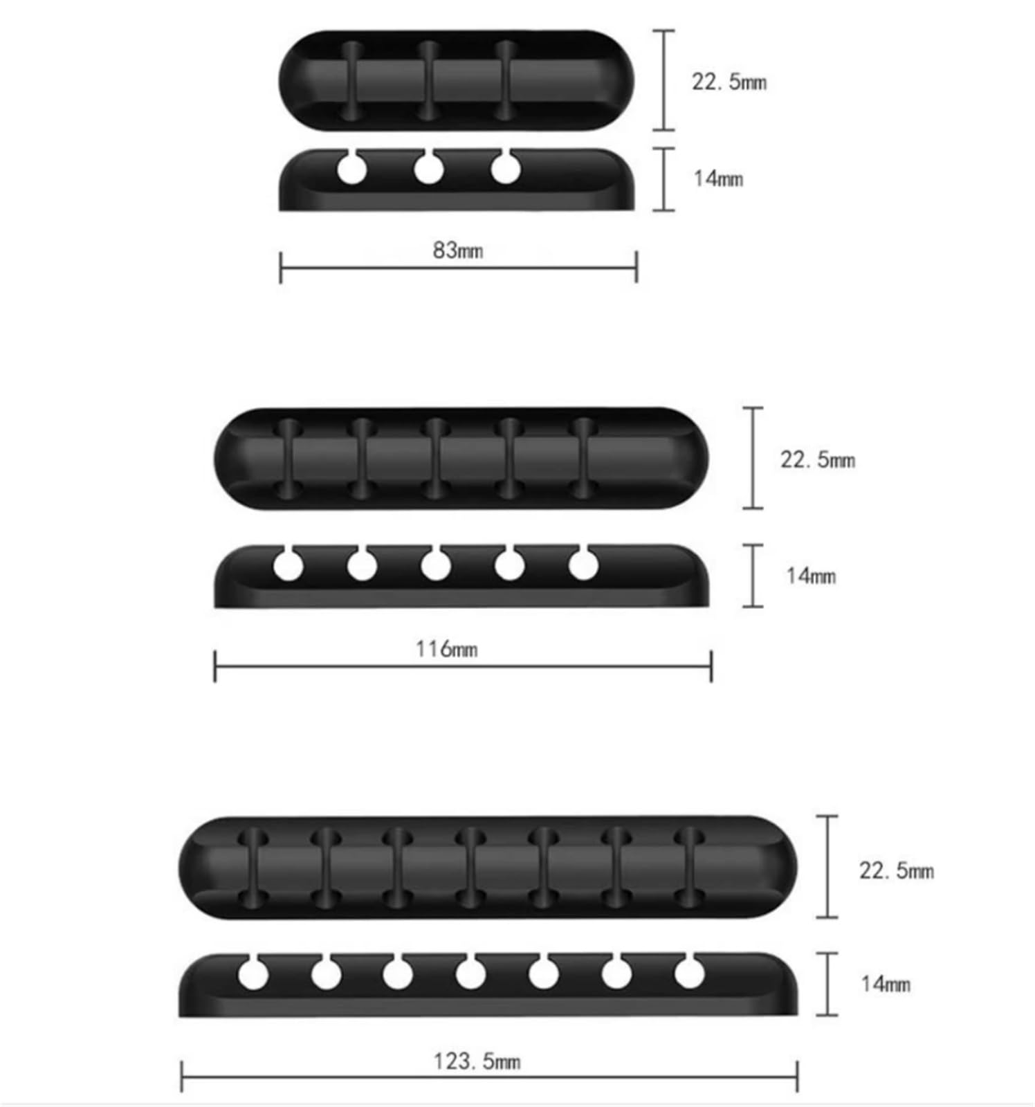 Abrazaderas para Cables Organizador de Cables Silicona 10 Piezas for Oficina en casa(C)