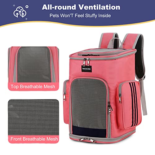 PETCUTE Zaino per Cani e Gatti,Traspirante Zaino