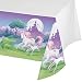 Creative Converting Unicorn Fantasy Border Print Plastic Table cover, 54 x 102"