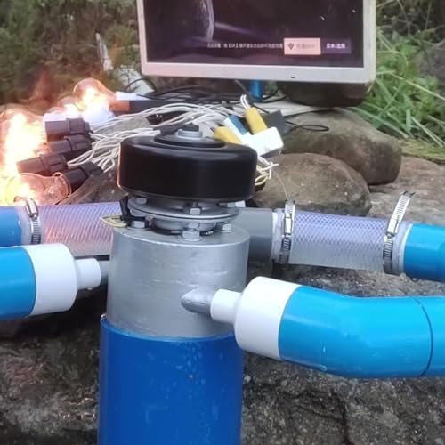 1000W 220V Gerador Hidrelétrico AC De Três Tubos Micro Turbina Externa De Alta Potência Com Iluminaç