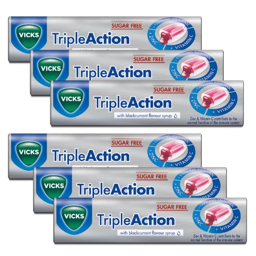 Triple Action Bundle Includes 6 x Triple Action Blackcurrant Cough Drops