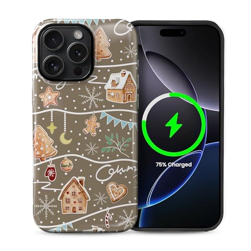 Coque iPhone 15 Pro MagSafe rigide et silicone protection antichoc intégrale Motif Noël