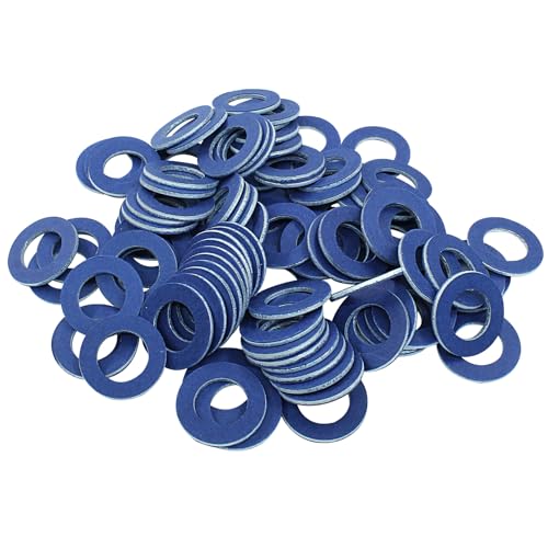 Image of Waziaqoc Oil Drain Plug Gaskets, 100 PCS, Aluminum M12 Crush Washer | Washer Crush Seal Replacement, For OEM 9043012031, Cars Truck Vehicle