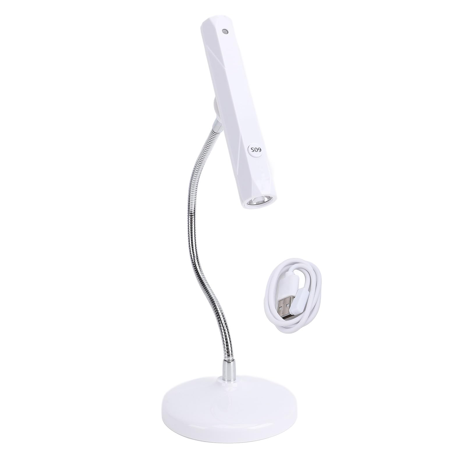 Generic Lampada per Unghie Portatile Flessibile a Collo di Cigno Lampada Polimerizzante per Unghie UV Ricaricabile USB per Principianti e Uso Professionale in ABS