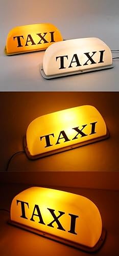 Miniatura 3 de Lámpara LED de señal de taxi de 12 V, blanca, 3 W, base magnética, impermeable, compatible con todos los vehículos