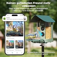 Kiwibit Vogelhaus mit Kamera, 4K KI-Erkennung, Solarpanel, mit Kiwibit Plus – Ansicht 4