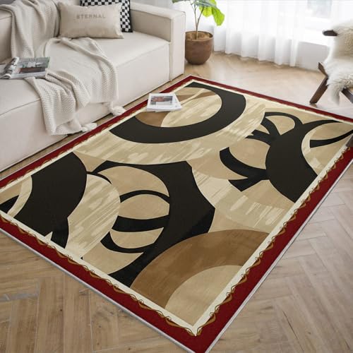 Tapis abstrait moderne géométrique 120x200cm en blocs de couleur - 5