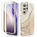 Produktbild SHEDEER Samsung A54 5G Hülle mit Kameraschutz & Stoßfänger & Schutzfolie Samsung Galaxy A54 Hülle Schick Schlank 360 Grad Schutzhülle A54 5G Kratzfest Stoßfest Handyhülle für A54 5G 6.4'' Off-White