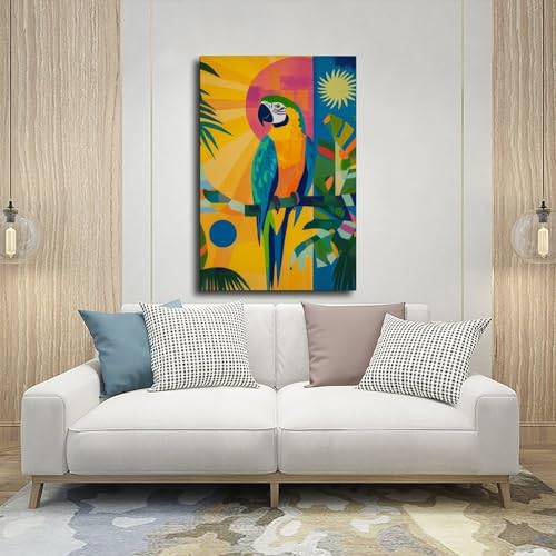 Toile perroquet de qualité supérieure pour décoration murale