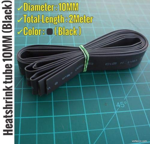 10MM Polyolefin Heatshrink Tube 2 Meter Length Black Colour (B07GCTQ9FZ) Amazon Price History, Amazon Price Tracker