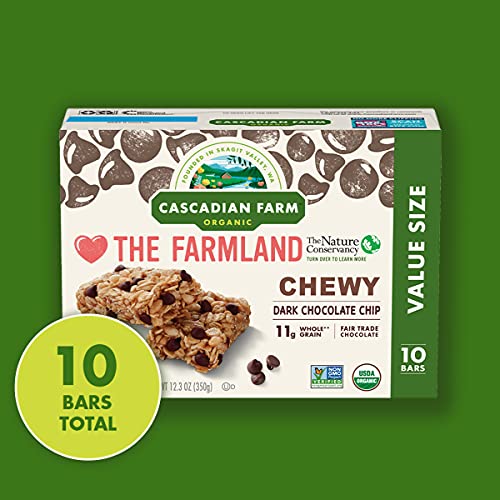 Cascadian Farm Organic Chocolate Chip Granola Bars, 12.3 Oz, 10 Ct #TOP4