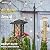 iBorn Bird Feeders for Outdoors, Metal Bird Feeder, Wild Bird Feeders for Cardinal, 2.4LBS Capacity,18cm Large Roof, Lantern Style, Black