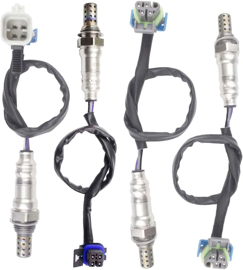 4PCS Oxygen O2 Sensor 1 & 2 for 2010-2014 Cadillac CTS 3.0L; 2012 Chevrolet Camaro 3.6L Upstream + Downstream
