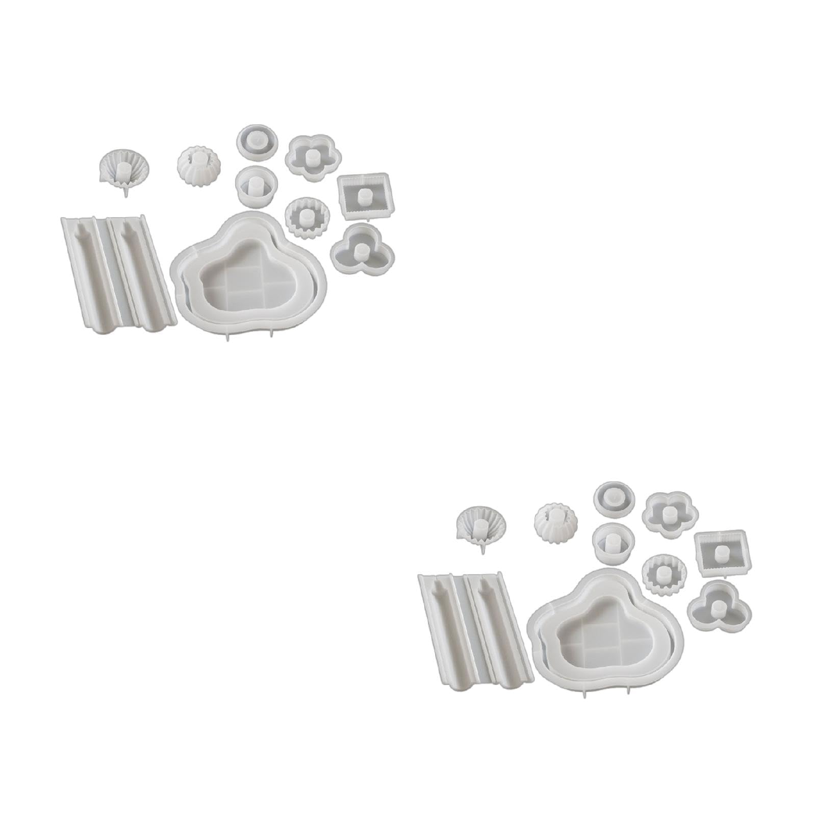 10 stampi impilabili in silicone per colonne, sapone, cioccolato, impilabili, in silicone, con vassoio in resina