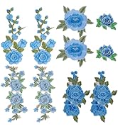 GORGECRAFT 4 Pz Ricamo Appliques In Pizzo Toppa Ricamata Fiore Bordo