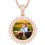 0549 Rose gold sunflower pendant with franco chain