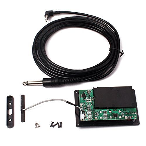 Monkeyjack Durable Violin Silent Eq Preamp Pickup With Plug Hole Cable Screws Set 4/4 Violin Parts #TOP3