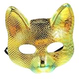 Gatuida 2 Piezas Máscaras Kawaii para Carnaval y Halloween Media Máscara Animal de Plástico Ligera y Transpirable para Cosplay Unisex Fiestas y Eventos