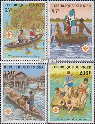 Prophila Collection Niger Michel.-No..: 796-799 (Completa Edizione) 1982 75 Anni Scouts (Francobolli per i Collezionisti) Rotary/Lions/Massone/Pathfinder
