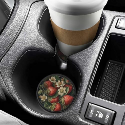 Portavasos para carro con diseño flor fresa 2 unidades miniatura 6