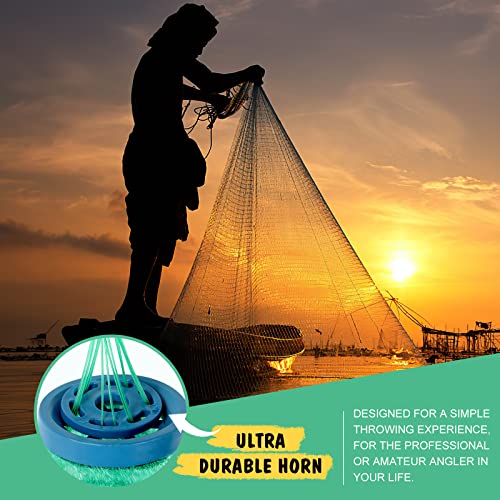 7Ft Cast Nets For Fishing With Storage Bucket, Casting Nets For Bait Fish, Freshwater And Saltwater Fishing Nets, 1.5Lb/Ft Heavy Duty Sinkers Throw Cast Net, Bait Traps, 3/8 Inch Mesh Size - By Ttdmk #TOP3