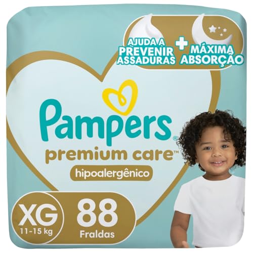 Fralda Descartável Pampers Premium Care Tamanho XG 88 Unidades