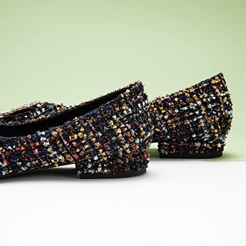 C.Paravano Women's Flats | Ballet Flats for Women | Pointed Toe Shoes for Women | Slip on Shoes Ballet Flats(Multi，Size 7.5)3