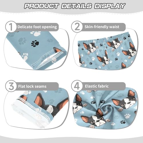 Puppy Head Dog Paw Girls Leggings Soft Stretch Workout Yoga Dance Pants for Kids Casual Tights3