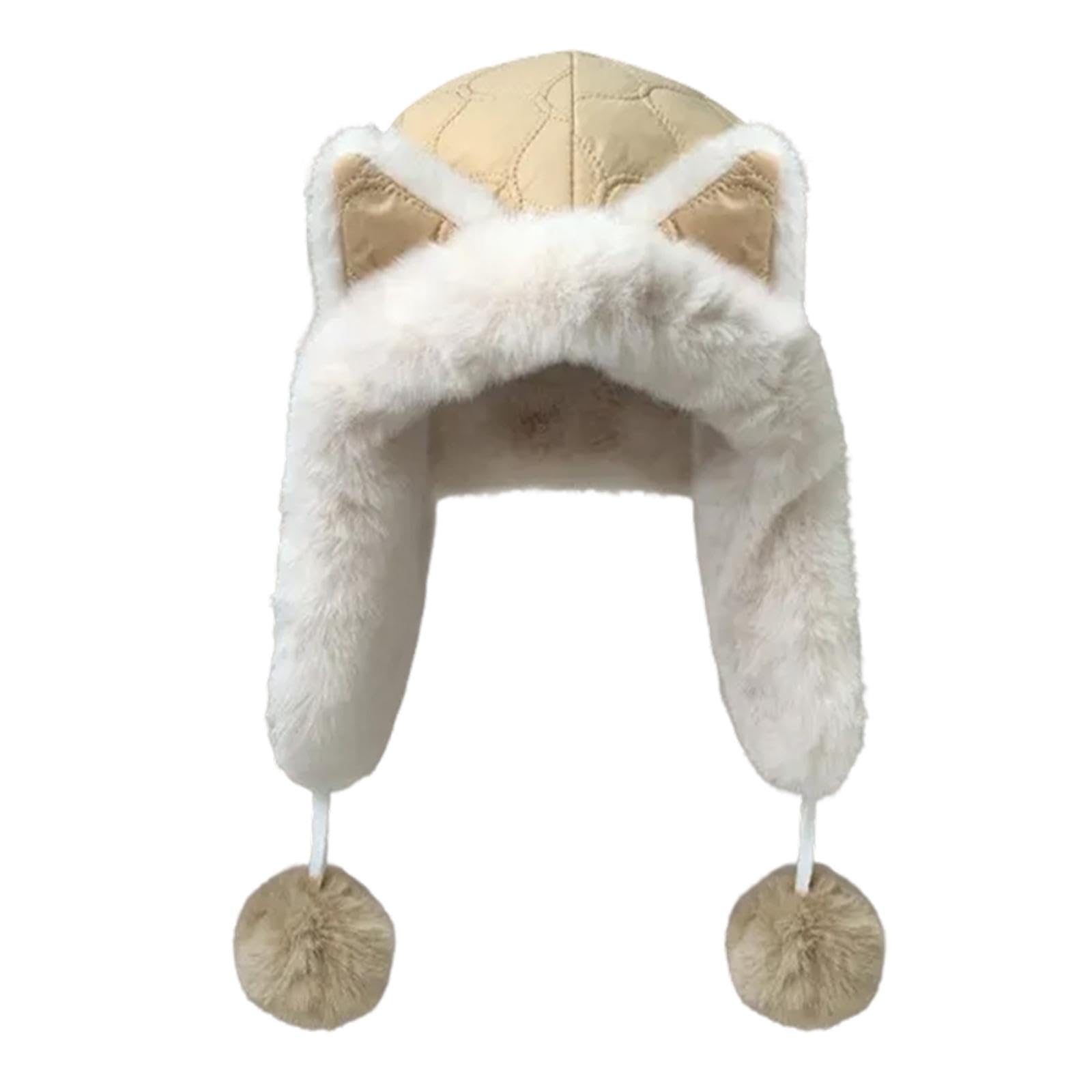 MERISHOPP®Women Trapper Hat with Ear Flaps Stylish Thickened Cute Comfortable Warm Hat Khaki|Clothing, Shoes & Accessories|Womens Accessories|Hats-image-6