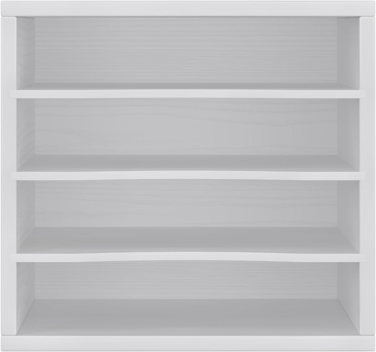 4 Fächer Aktenablage, Schreibtisch Ordner Organizer Holz, Stapelbar Dokumentenablage für Büro, A4 Aktenhalter, Multifunktionaler Briefablage für Papier, Magazin, Bürobedarf, Weiß